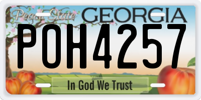 GA license plate POH4257
