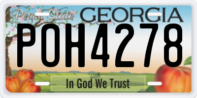 GA license plate POH4278