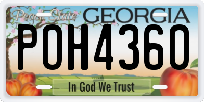 GA license plate POH4360