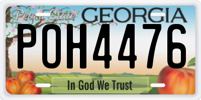 GA license plate POH4476