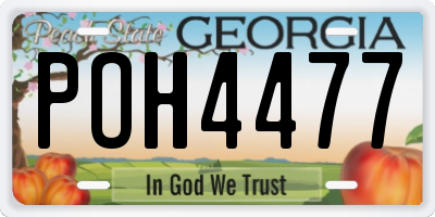 GA license plate POH4477