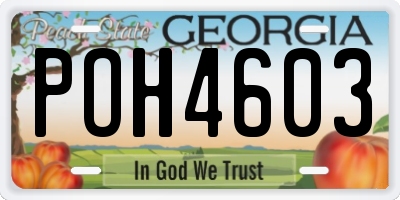 GA license plate POH4603