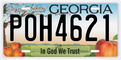 GA license plate POH4621