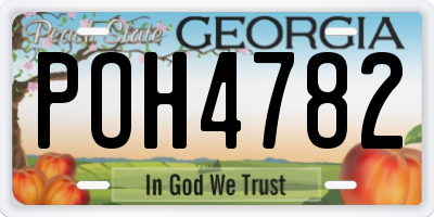 GA license plate POH4782