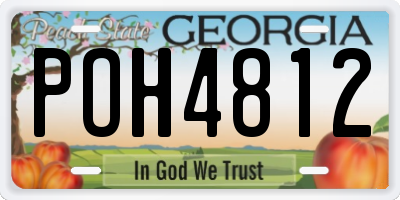 GA license plate POH4812