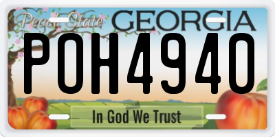 GA license plate POH4940