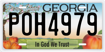 GA license plate POH4979