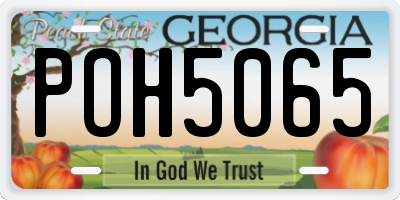 GA license plate POH5065