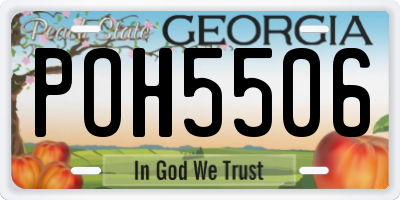 GA license plate POH5506