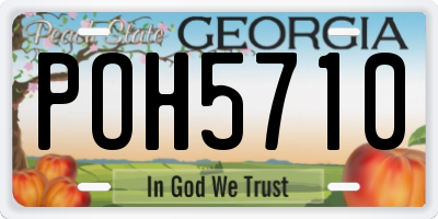 GA license plate POH5710