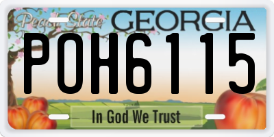 GA license plate POH6115
