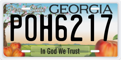 GA license plate POH6217