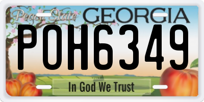 GA license plate POH6349