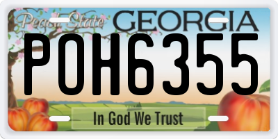 GA license plate POH6355