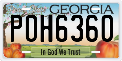 GA license plate POH6360
