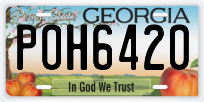 GA license plate POH6420