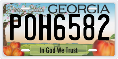 GA license plate POH6582