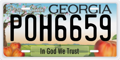 GA license plate POH6659