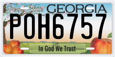GA license plate POH6757