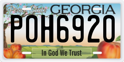 GA license plate POH6920