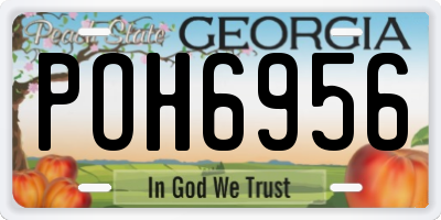 GA license plate POH6956