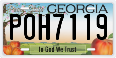 GA license plate POH7119