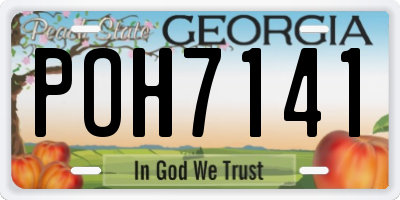 GA license plate POH7141