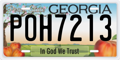 GA license plate POH7213