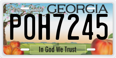 GA license plate POH7245