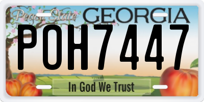 GA license plate POH7447
