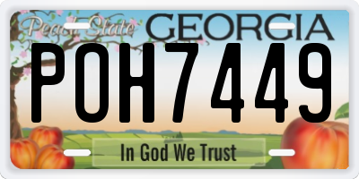 GA license plate POH7449