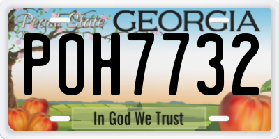 GA license plate POH7732