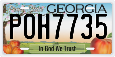 GA license plate POH7735