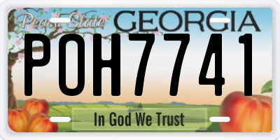 GA license plate POH7741