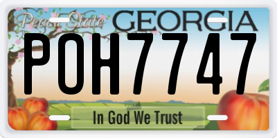 GA license plate POH7747