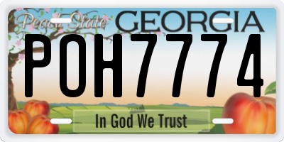 GA license plate POH7774