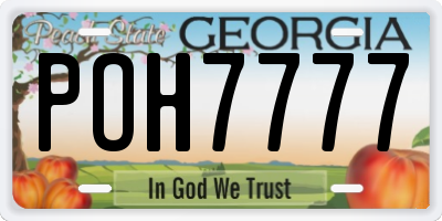 GA license plate POH7777