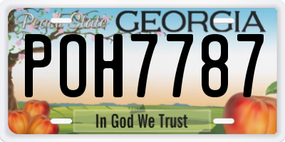GA license plate POH7787