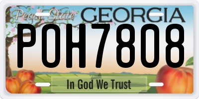 GA license plate POH7808