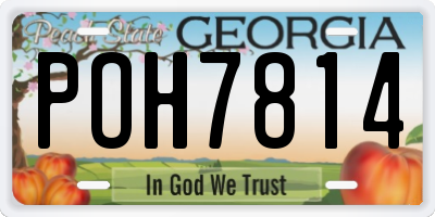GA license plate POH7814