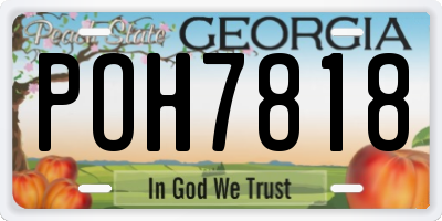GA license plate POH7818