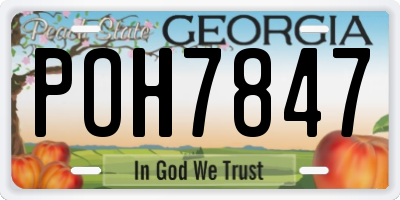 GA license plate POH7847