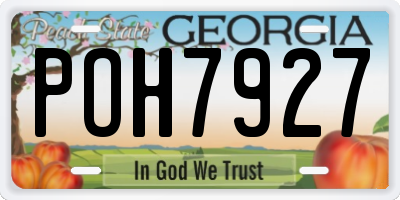 GA license plate POH7927