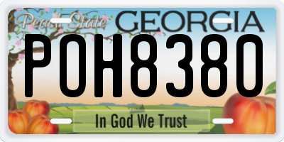 GA license plate POH8380