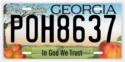 GA license plate POH8637