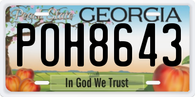GA license plate POH8643
