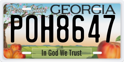 GA license plate POH8647