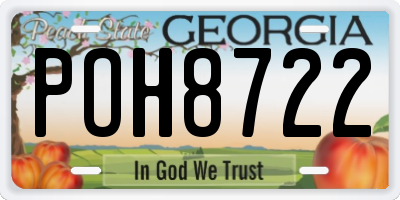 GA license plate POH8722