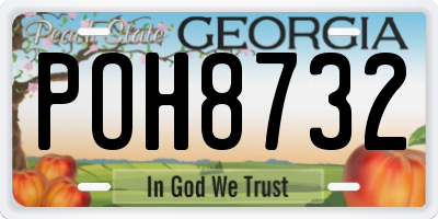 GA license plate POH8732