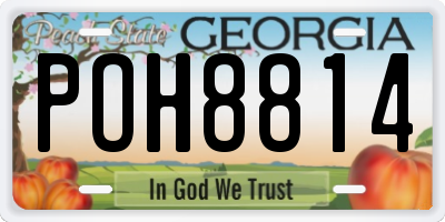 GA license plate POH8814